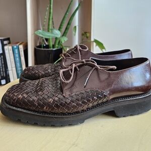 vintage leather cottage boho 80s 90s y2k woven indie urban loafer oxford flats